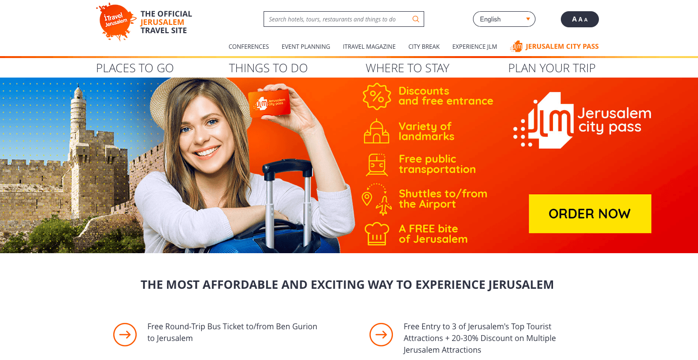 Jlm City Pass 是2018年6月剛推出的卡，集結了耶路撒冷(Jerusalem = Jlm)的所有熱門景點